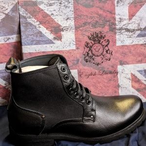 Black English laundry boots size 10
